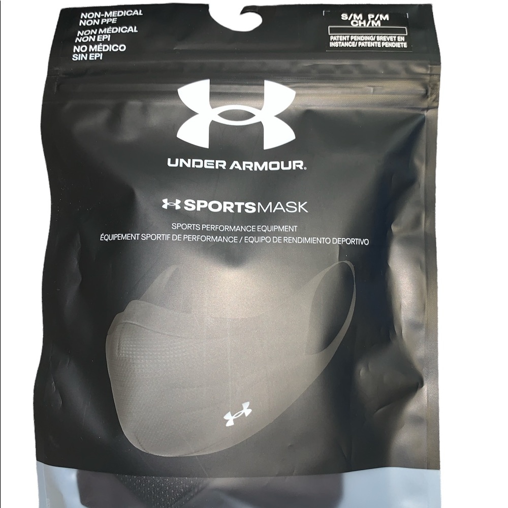 2 under armour masks both black